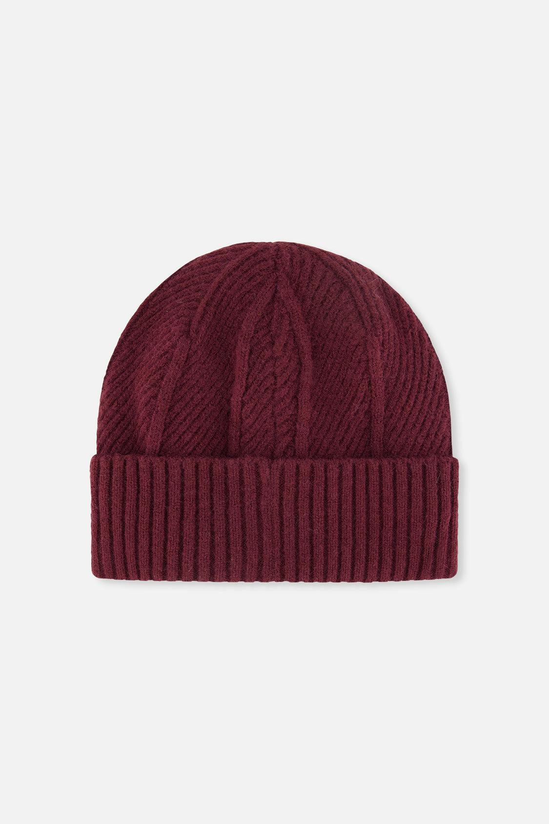 Winter Knit Hat Burgundy