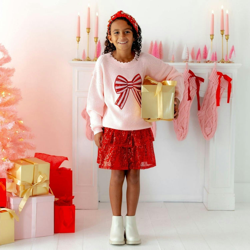Candy Cane Swirl Christmas Gemstone Headband