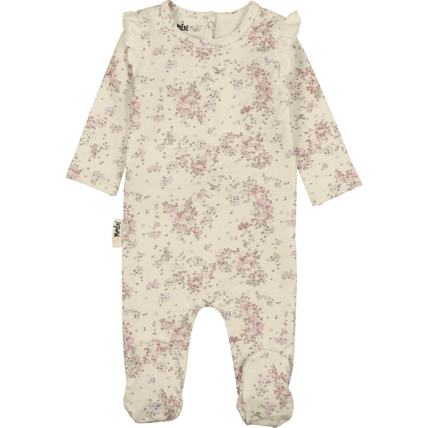 Baby Blooming Ruffle Shoulder Footie