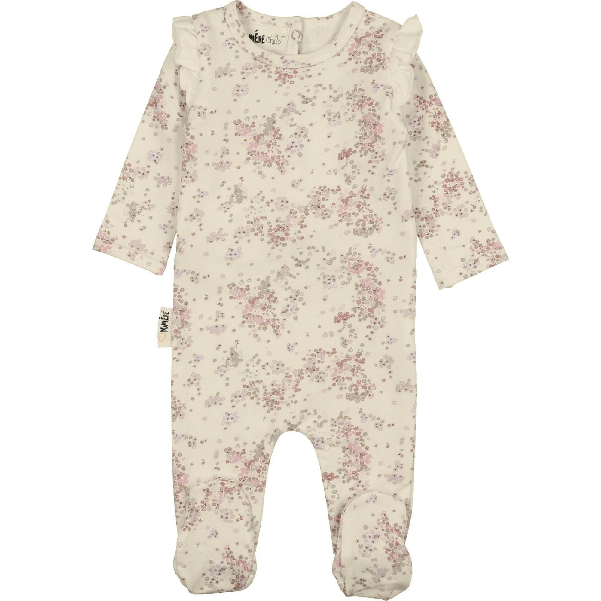 Baby Blooming Ruffle Shoulder Footie