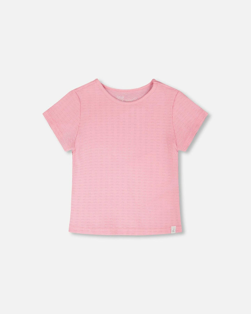 Crinkle Jersey T-Shirt Pink