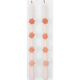 Pink Flower Taper Candles