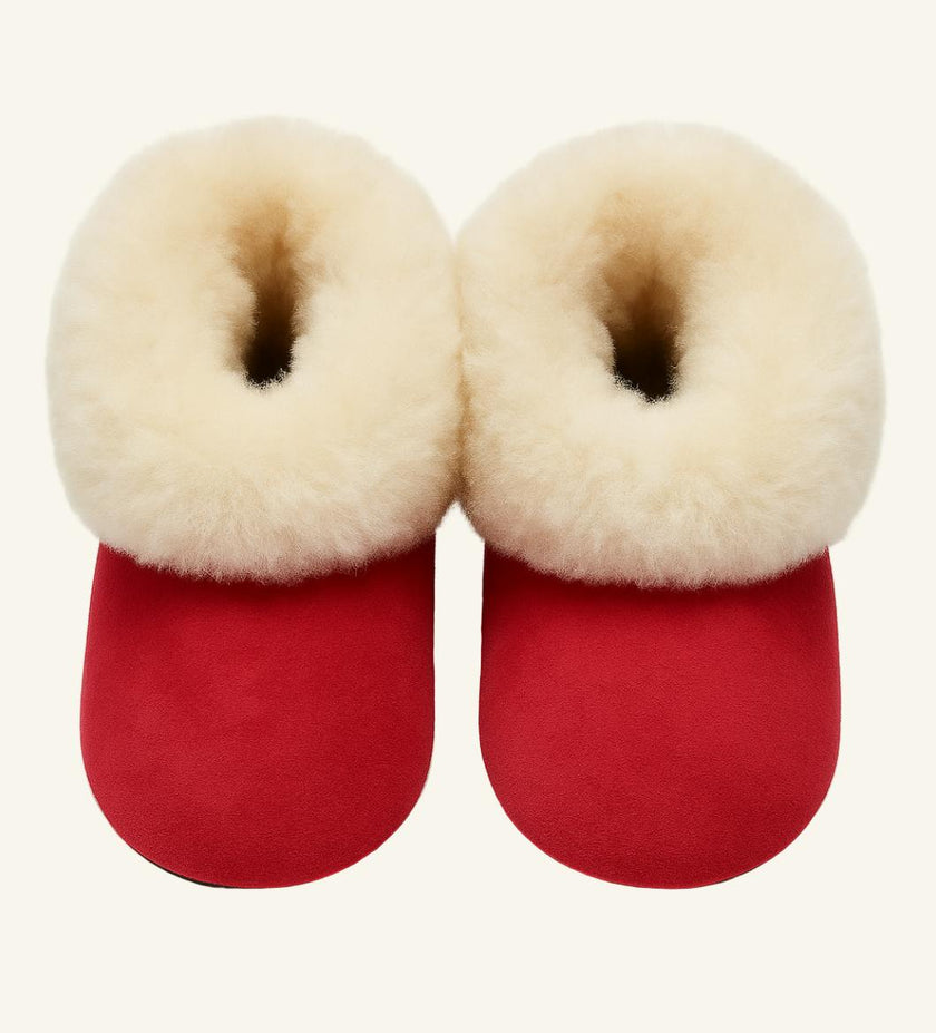 Kids Genuine Alpaca Fur Slippers | Handmade in Peru | Naturally Hypoallergenic | Golden Honey