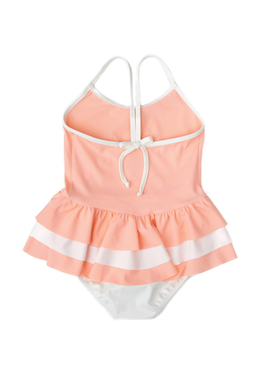 Amelia one piece in peach pink and ivory