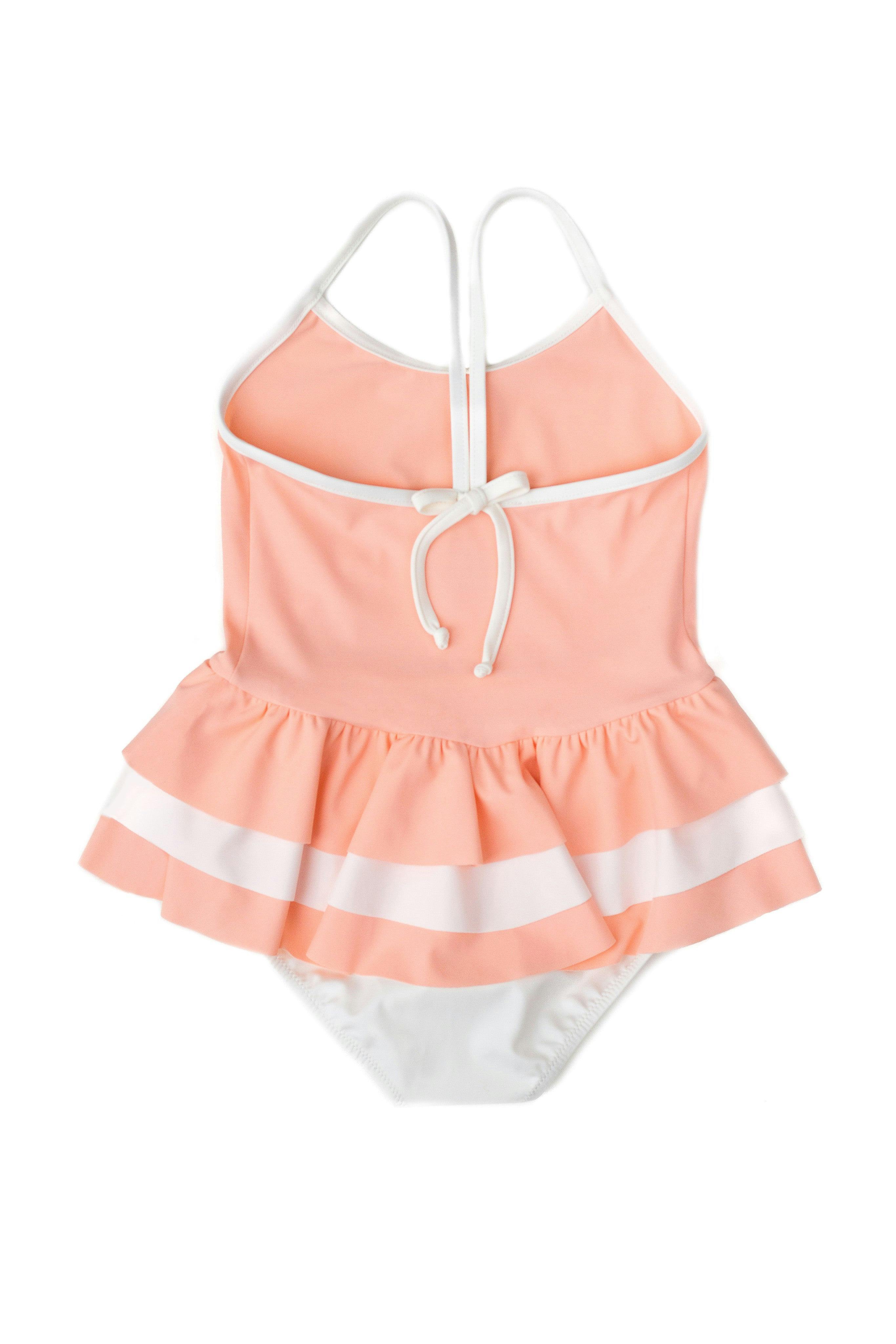 Amelia one piece in peach pink and ivory