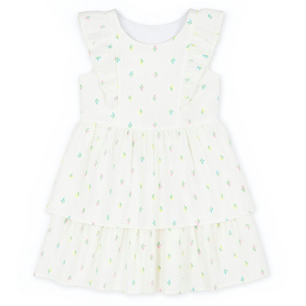 Printed Floral Dress With Ruffles