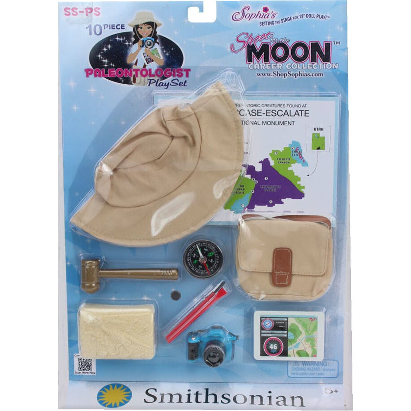 Sophia's 10-Piece Smithsonian Paleontologist Set for 18" Dolls, Multi