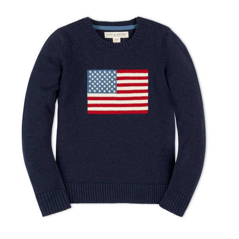 Organic Crew Neck Flag Sweater
