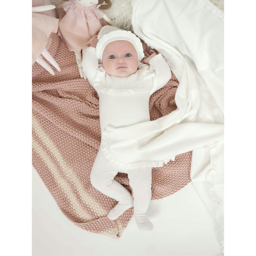 Ruffle Bib Long Sleeve Footie