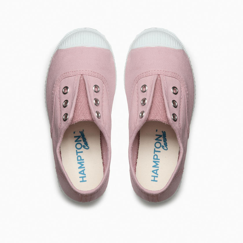 Hampton Canvas Plum Plimsolls in Dusky Rose