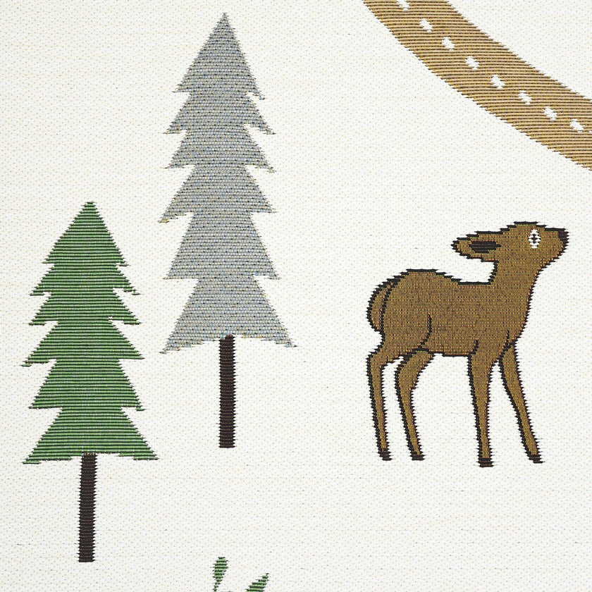 Flat Woven Graphic Print Rectangular Play Rug