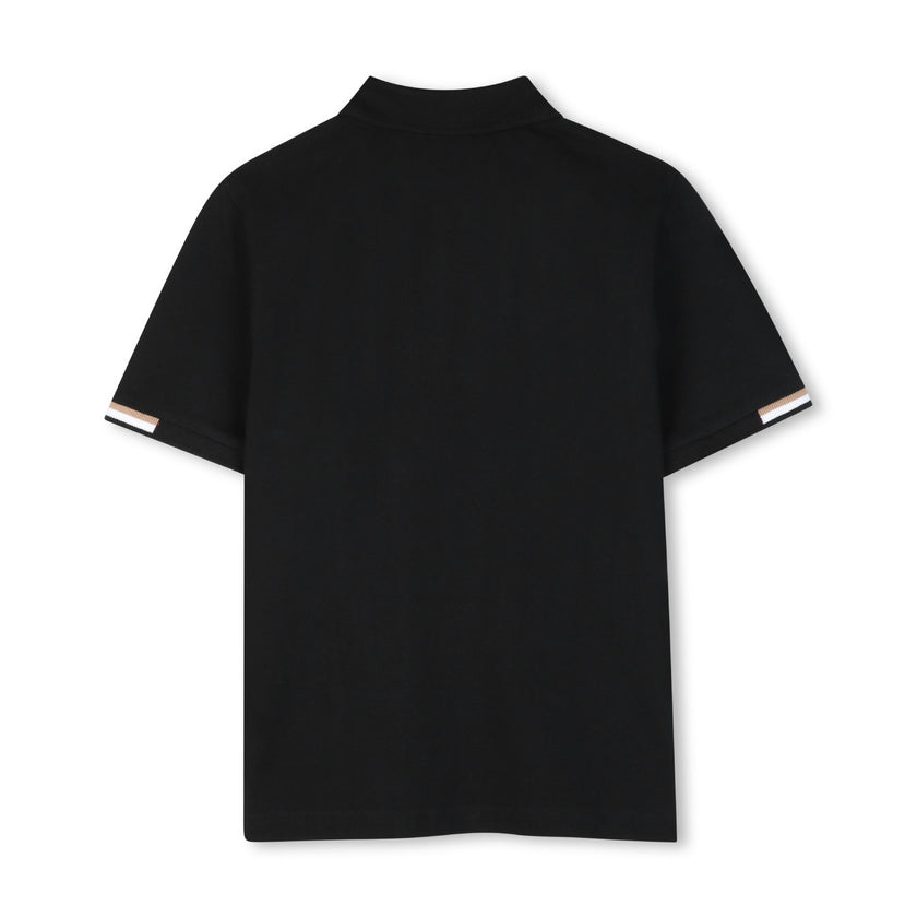 Black Piqué Polo Shirt