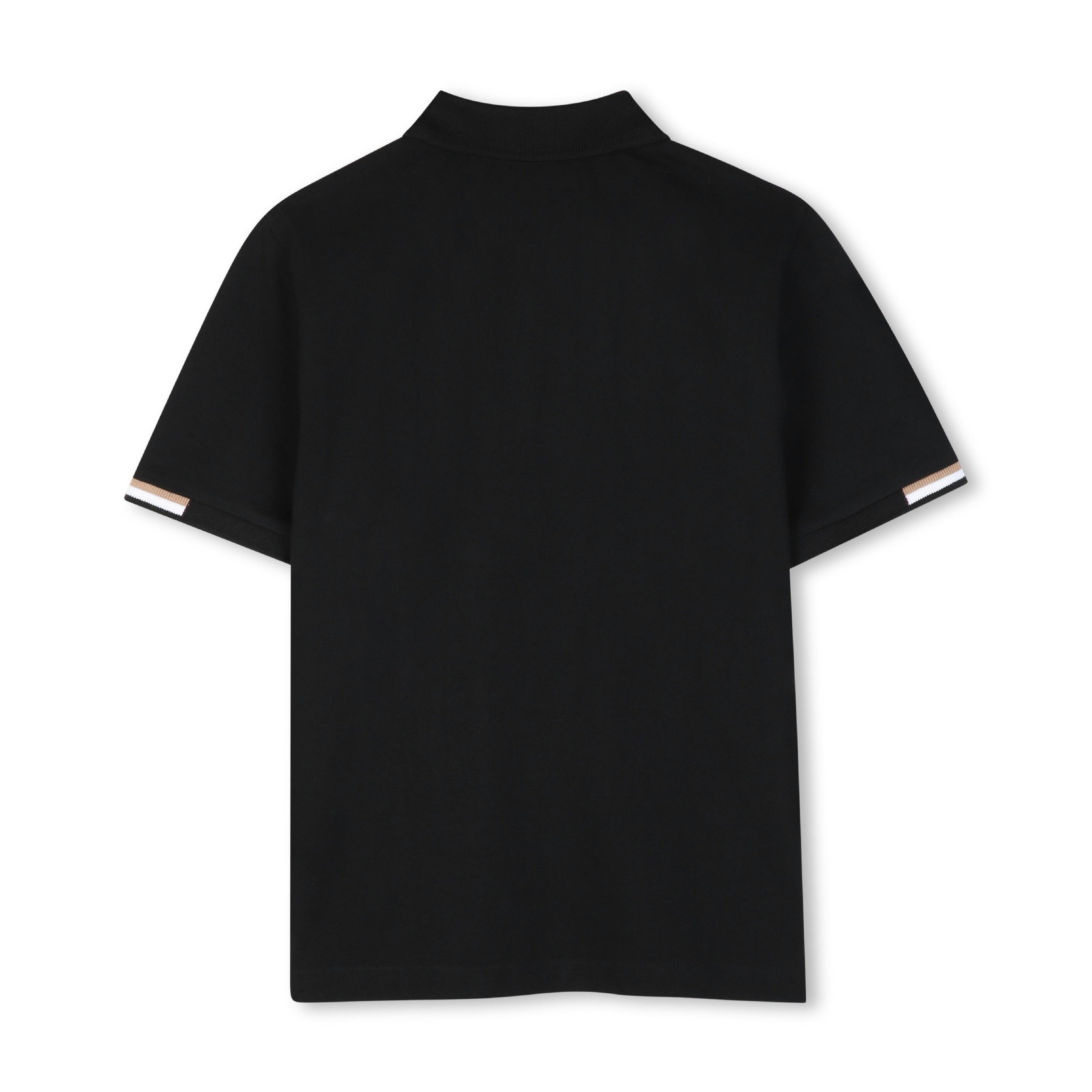 Black Piqué Polo Shirt