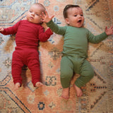 baby pajamas | scarlet red