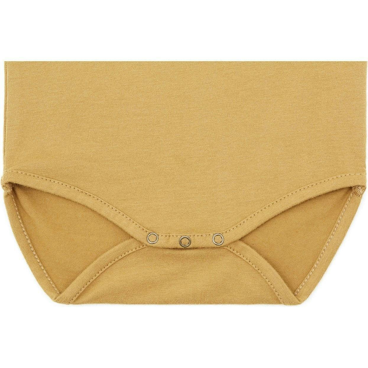 SS Organic Cotton Collared Bodysuit, Brown