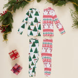 Kids Bamboo PJ Set - Christmas Tree Farm