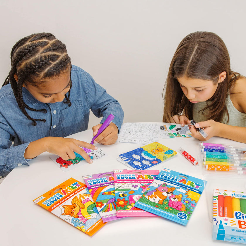 Undercover Art Hidden Pattern Coloring Activity Art Cards - Unicorn Friends - 12 Cards