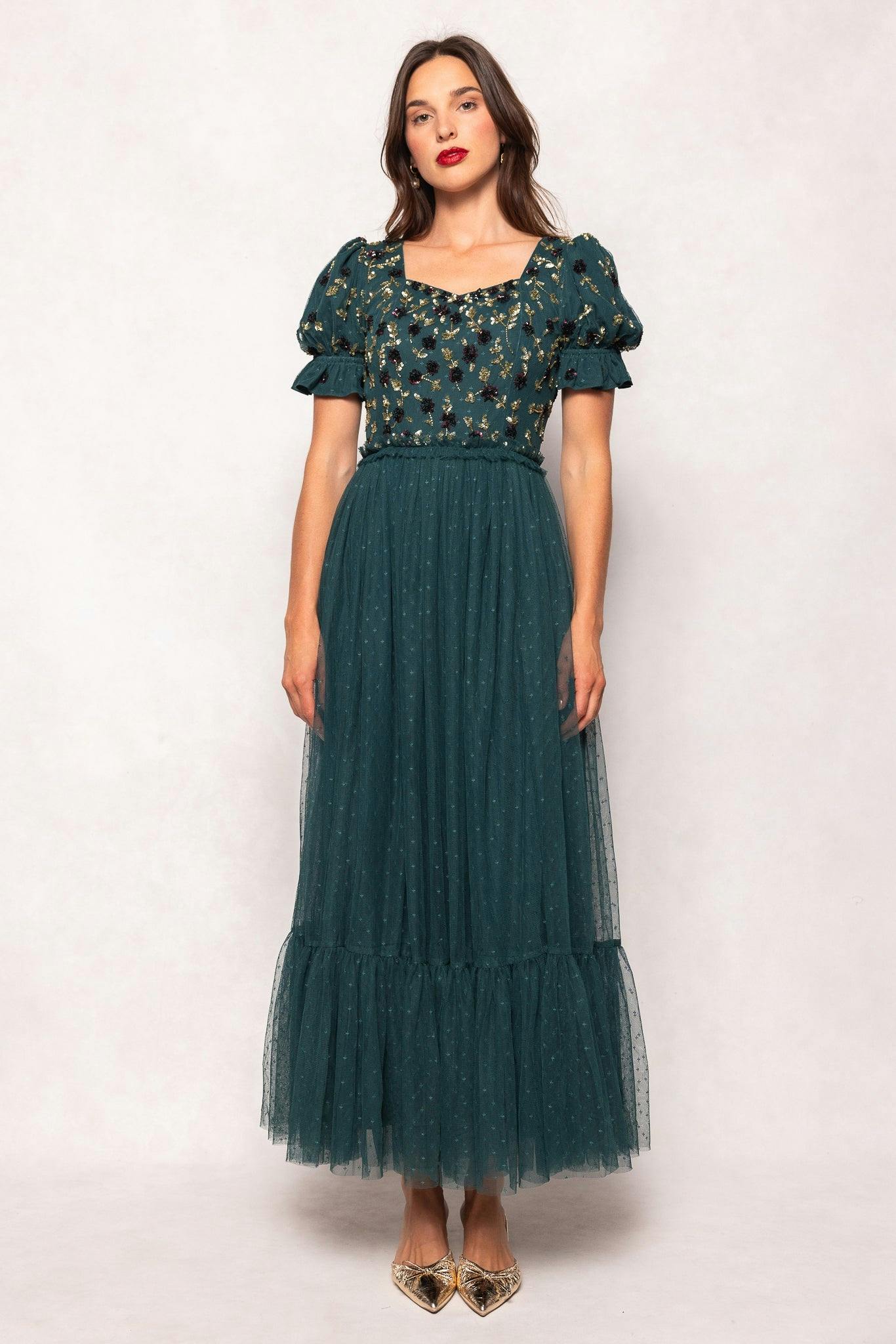 Adara Dress in Green