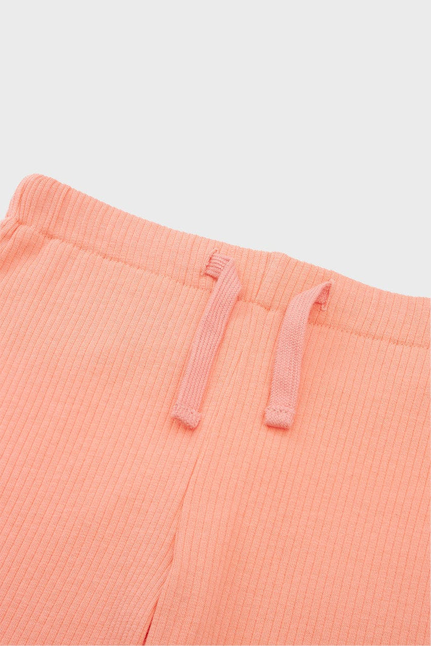 Organic Cotton Slim Flare Ribbed Pant