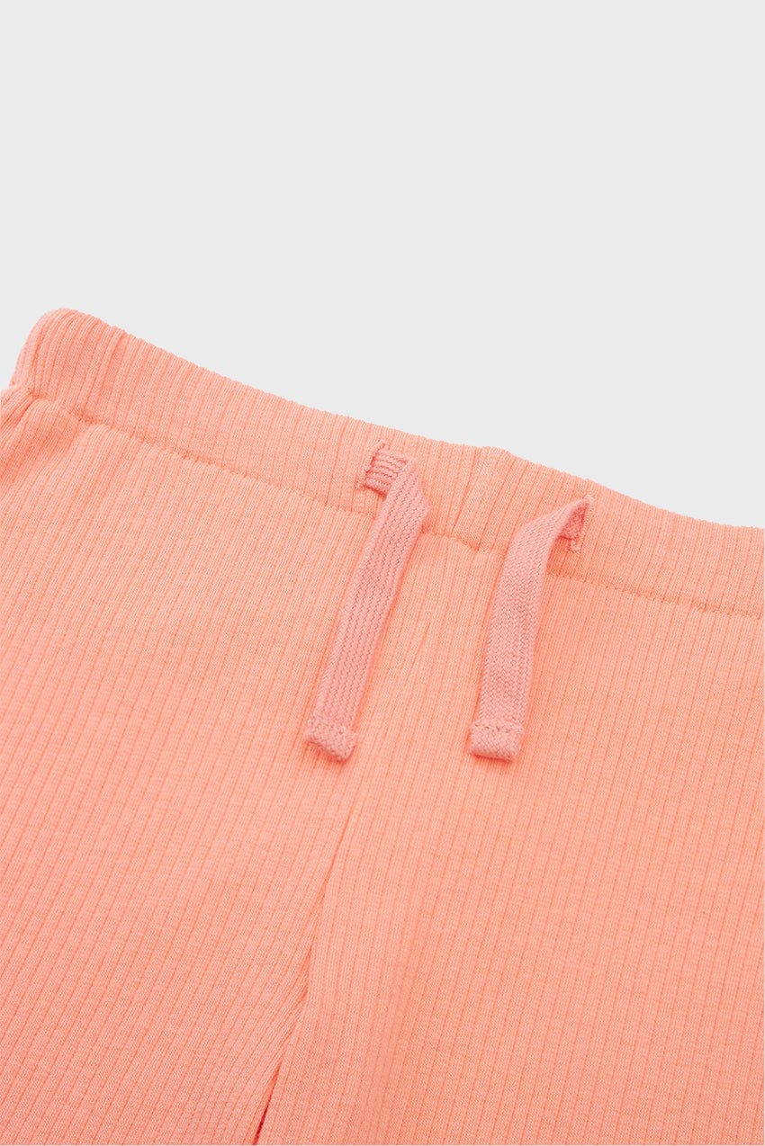 Organic Cotton Slim Flare Ribbed Pant