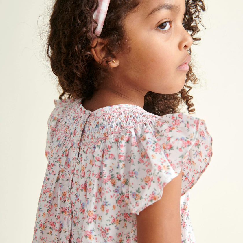 Hand-Smocked Girls Blouse Amarantha