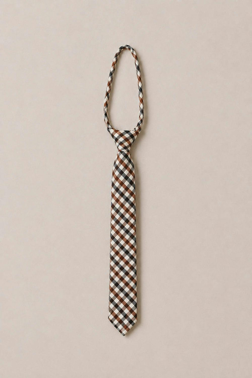 Ties in Chestnut Gingham