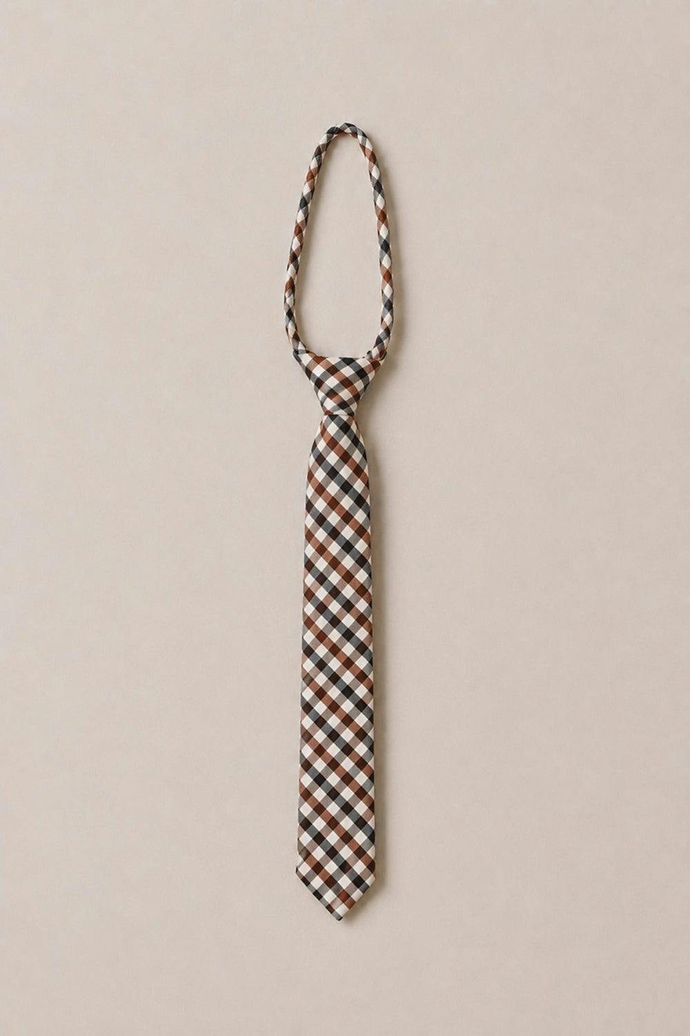 Ties in Chestnut Gingham