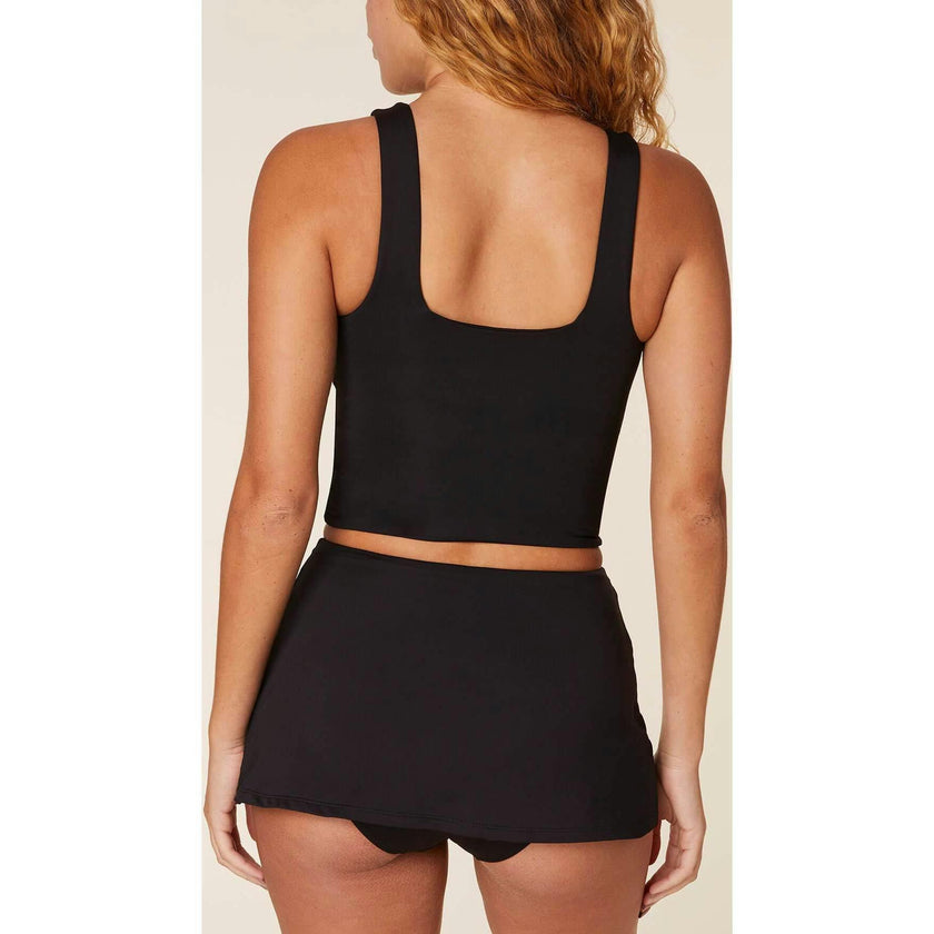 The Skirt Bikini Bottom - Flat - Black
