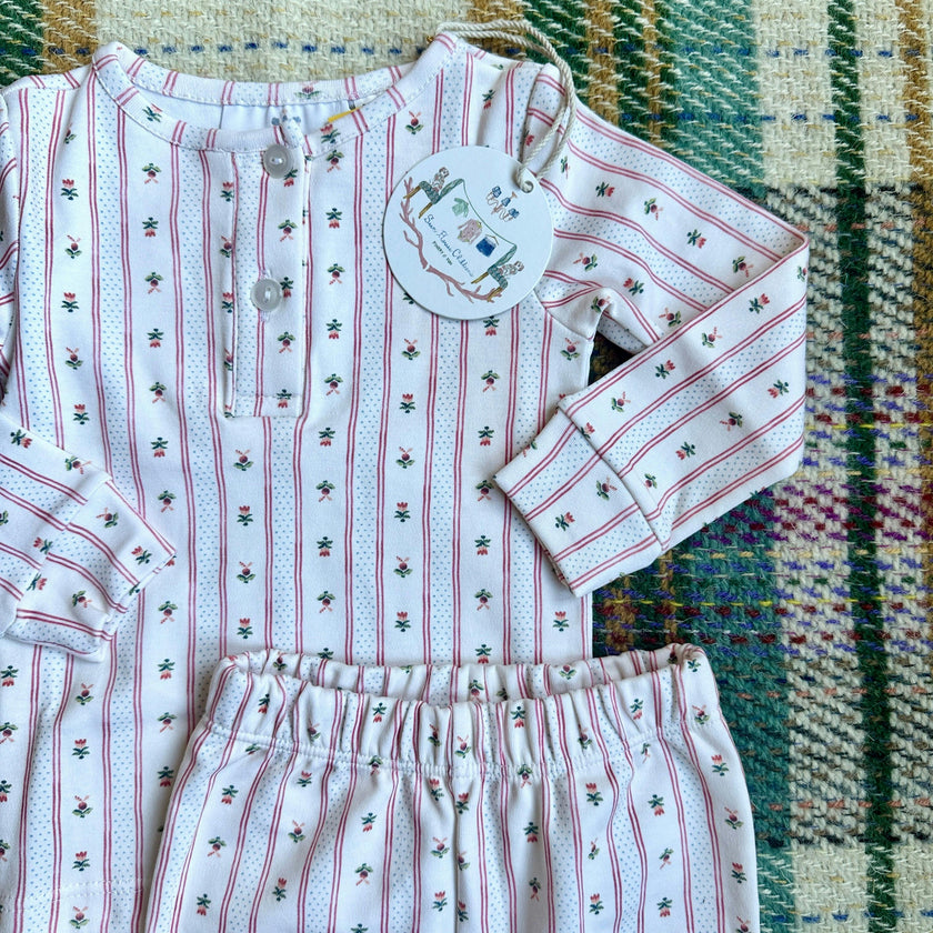 Girls Pajama in Holiday Dot Stripe