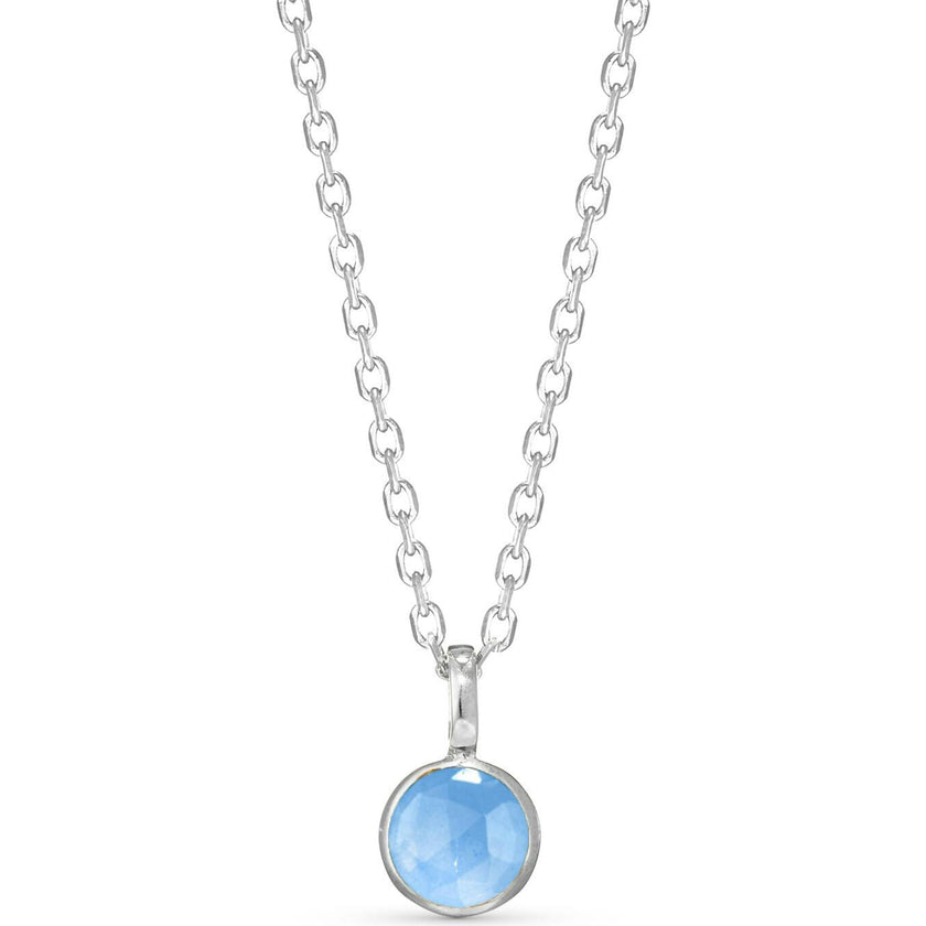 Personalized Birthstone Necklace, Sterling Silver