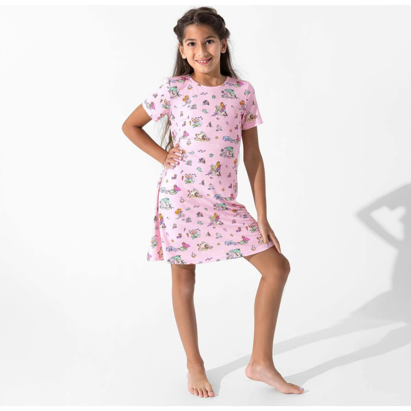 Mermaid Lagoon Girls' Short Sleeve Dress
