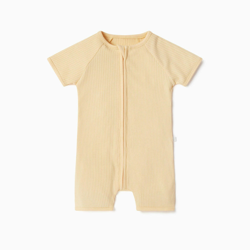 Ribbed Zip Summer Pajamas