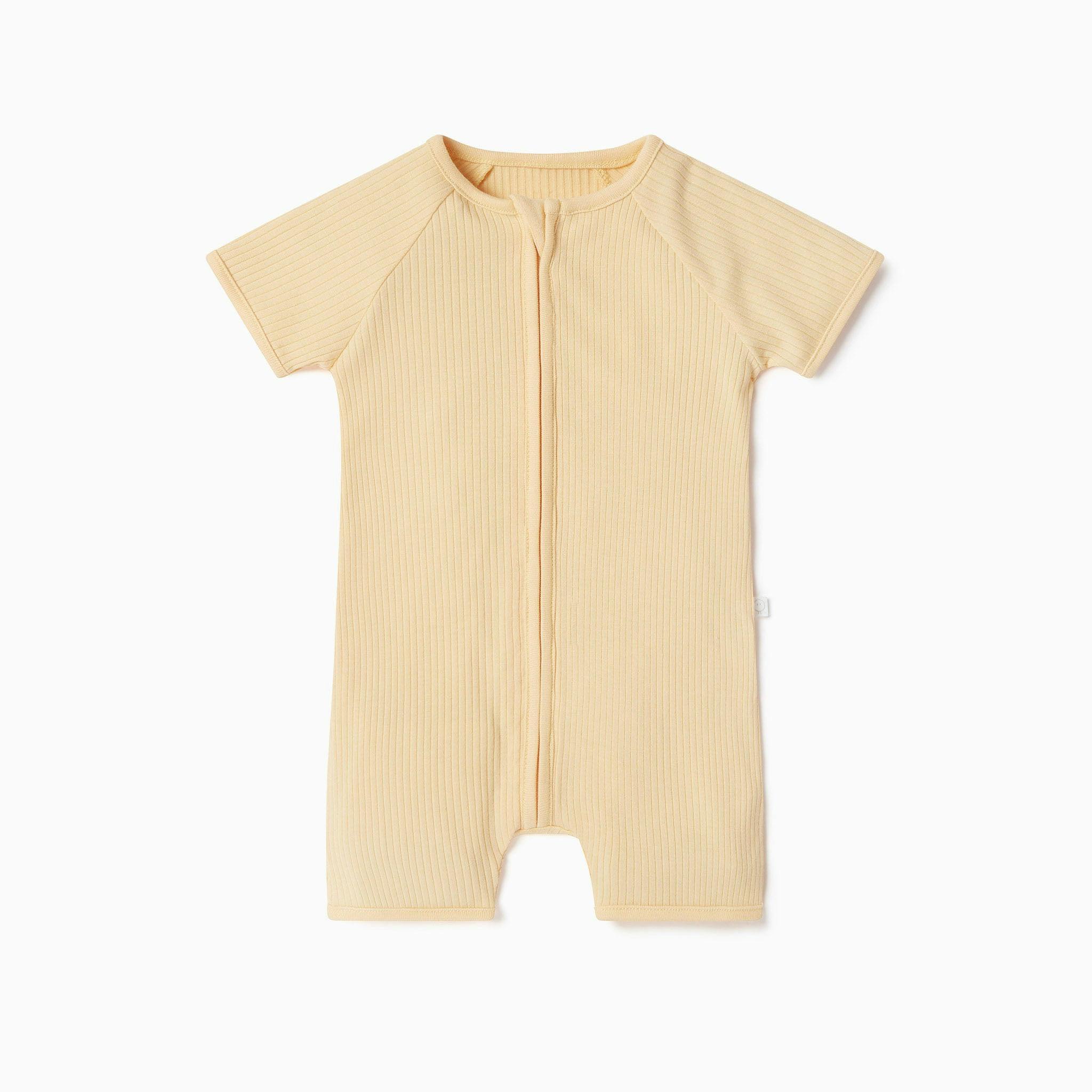 Ribbed Zip Summer Pajamas
