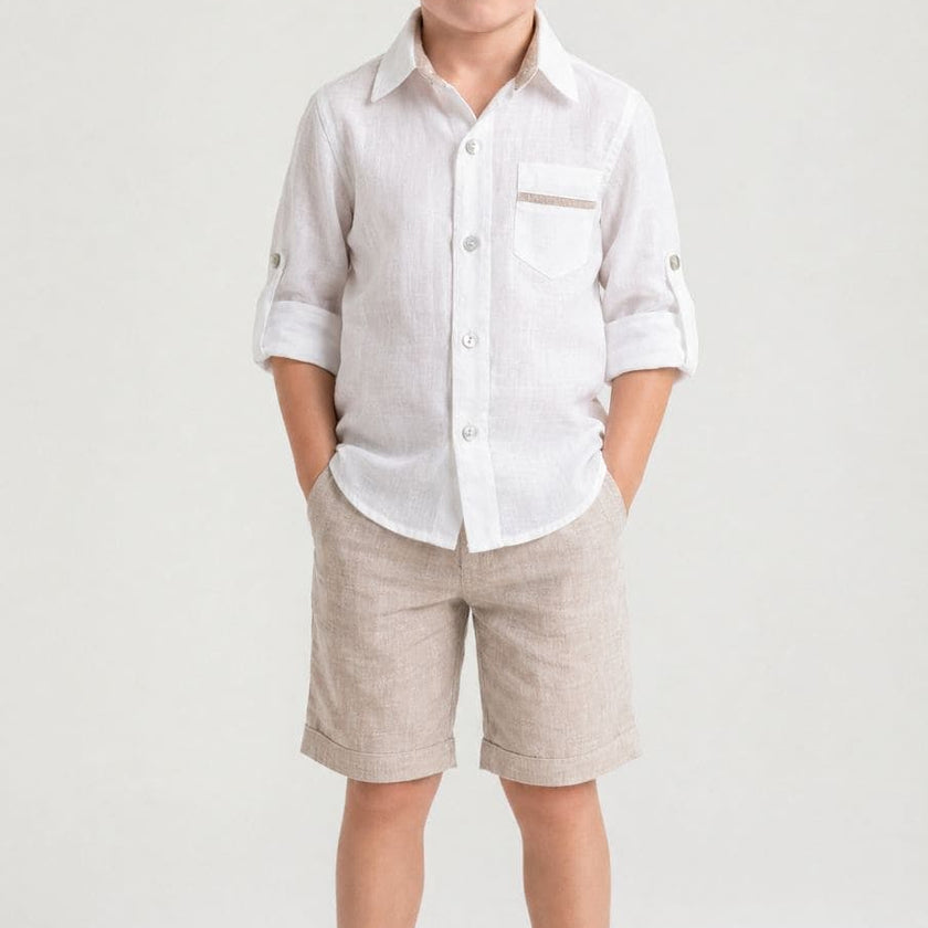 Ashton Linen Top and Shorts Set