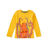 Octopus Ink Double-Sided Tee, Gold