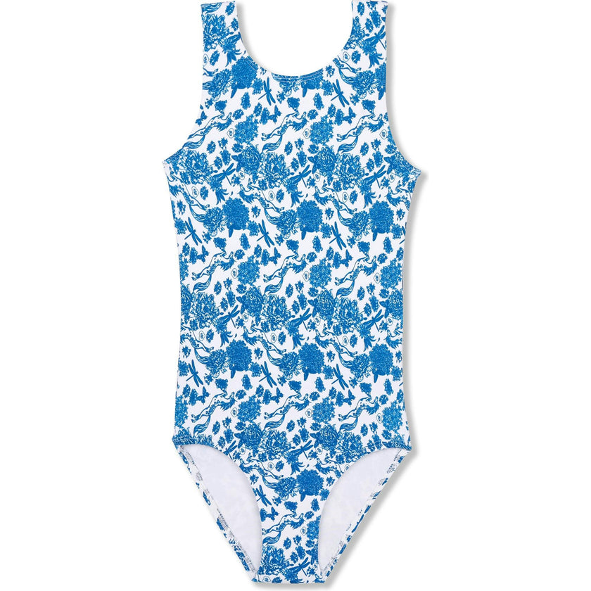 Toile Leotard, Blue