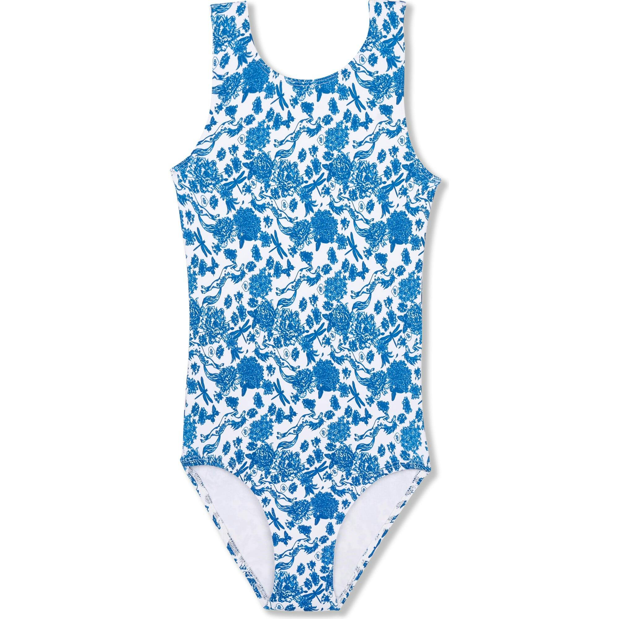 Toile Leotard, Blue