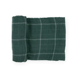 Cotton Muslin Swaddle Blanket - Evergreen Plaid