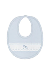 Blue Rocking Horse Embroidered Bib