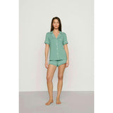 Gisele TENCEL™ Modal Relaxed Short PJ Set, SEAGRASS/WHITE