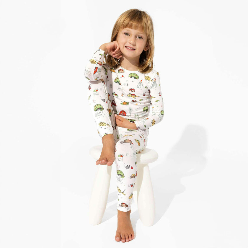 Fall Vibes Bamboo Kids Pajamas