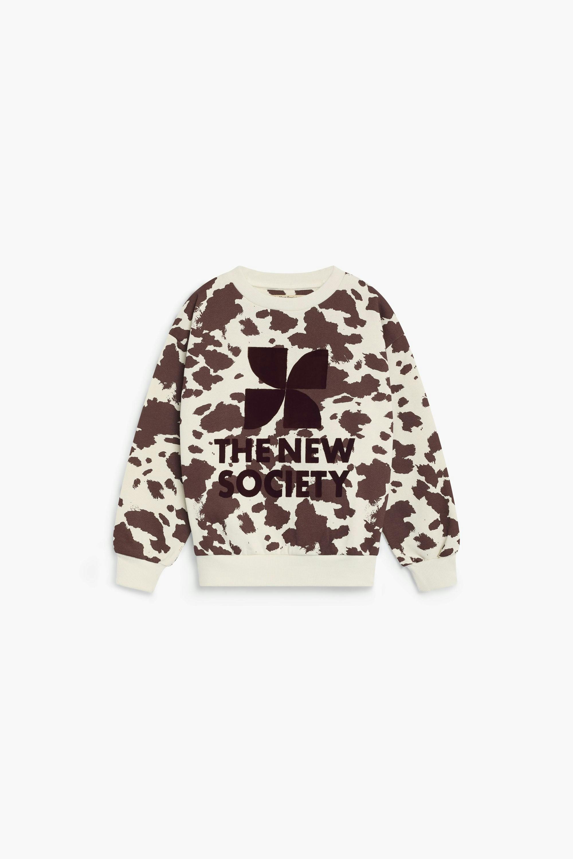 TNS Logo Sweatshirt Cow Print