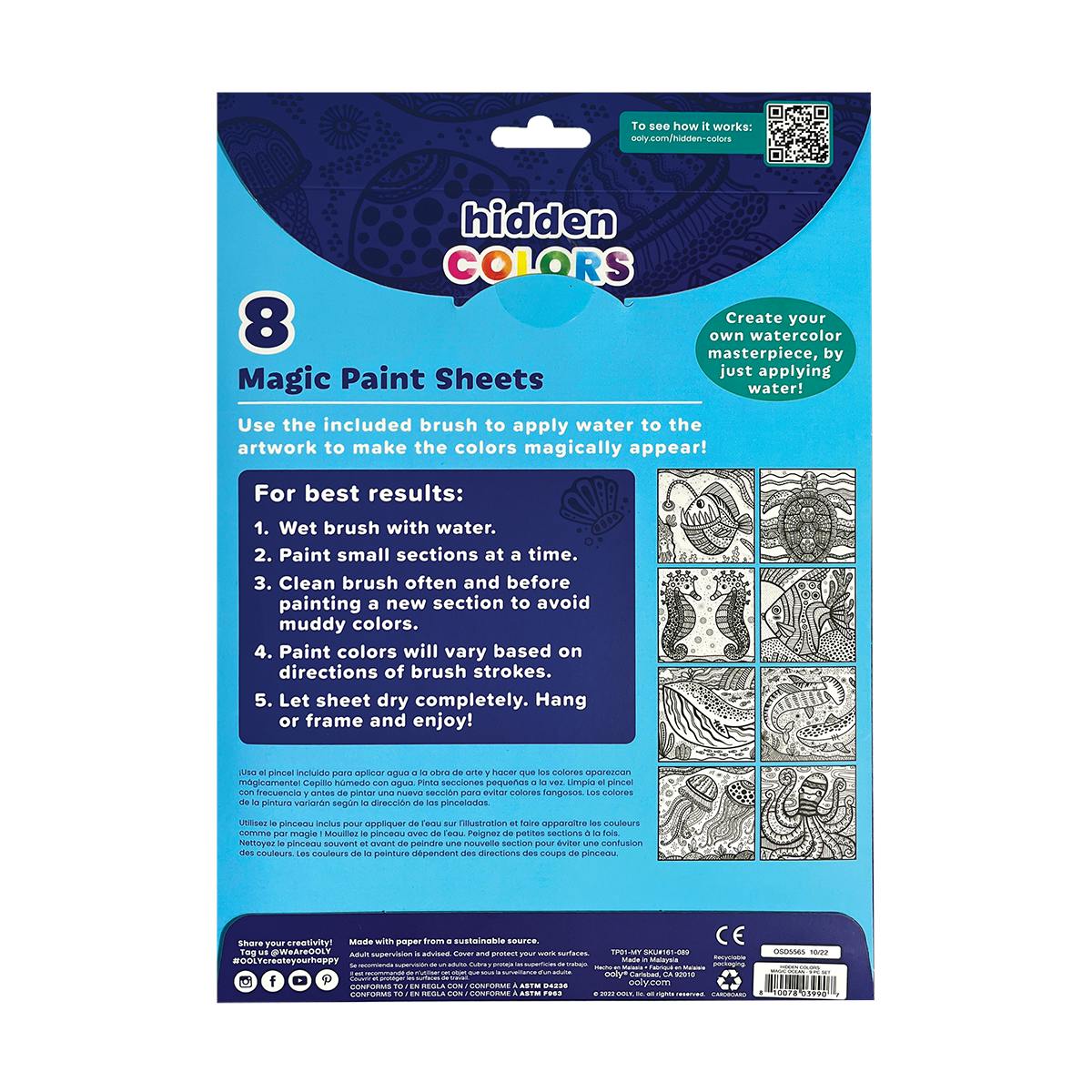 Hidden Colors Magic Paint Sheets - Magic Ocean