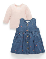 Embroidered Pinnie & Top Set Toadstool Broderie
