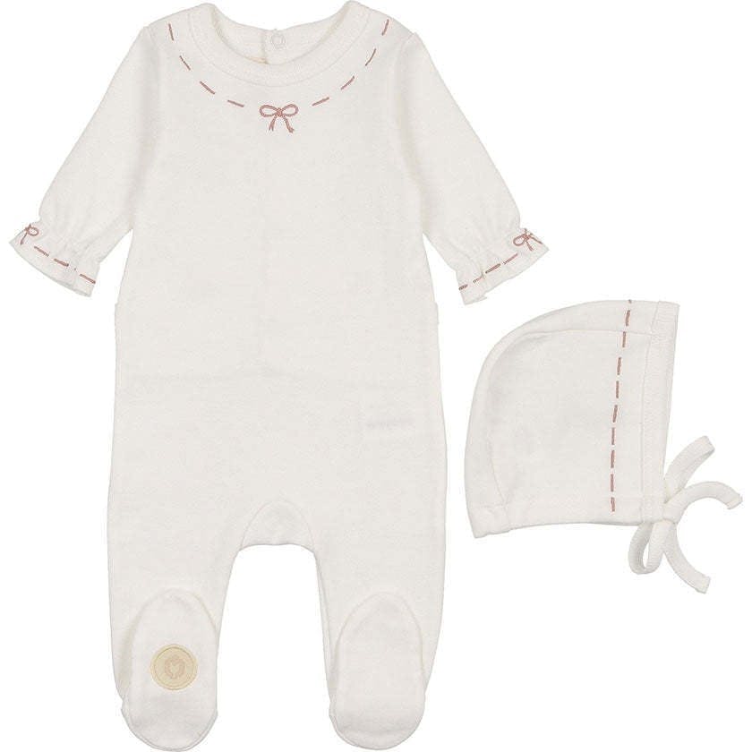 Soft Stitches Footie & Hat Set