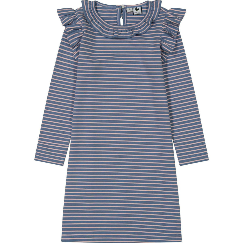 Luna Girls Striped Ruffle Dress, Stripes