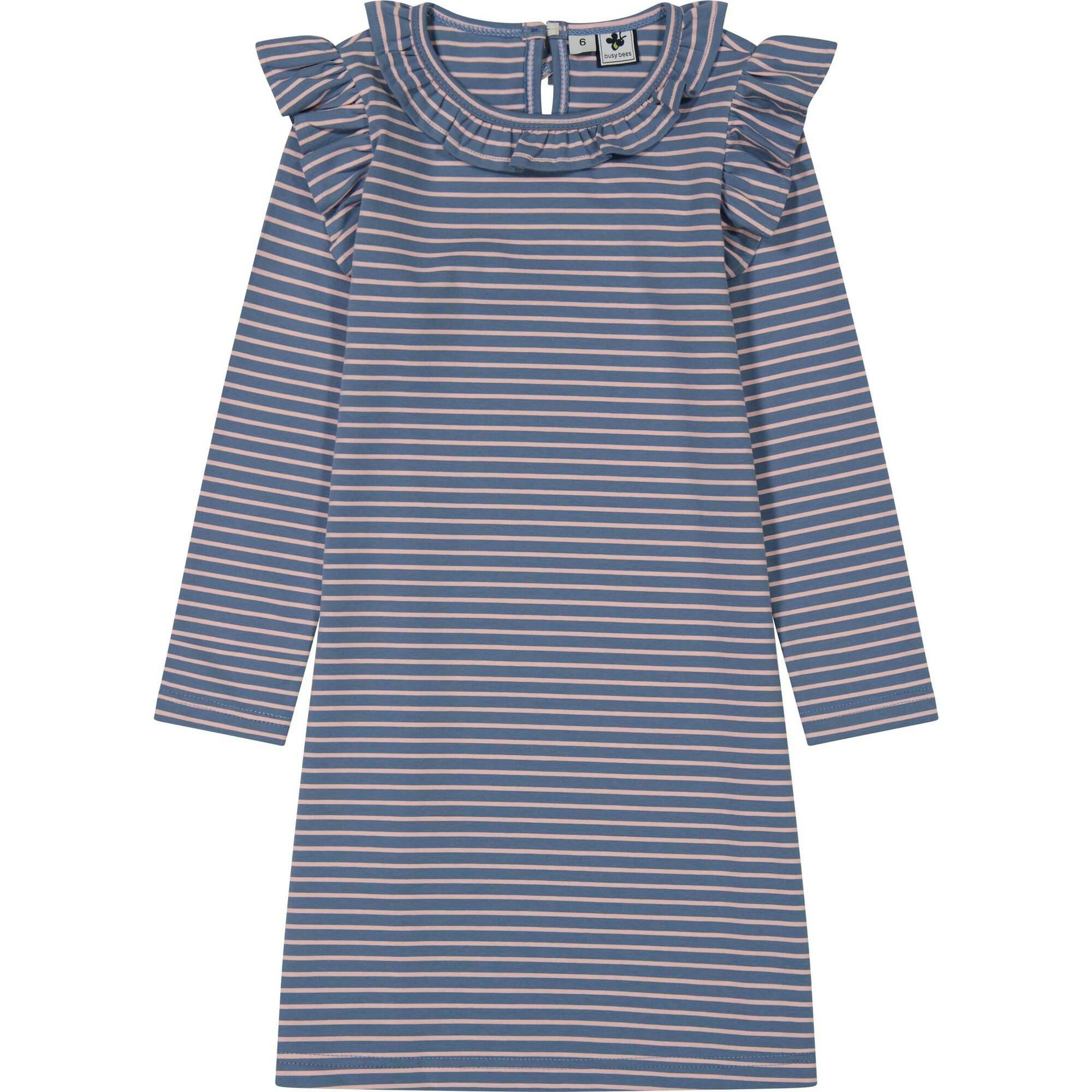 Luna Girls Striped Ruffle Dress, Stripes