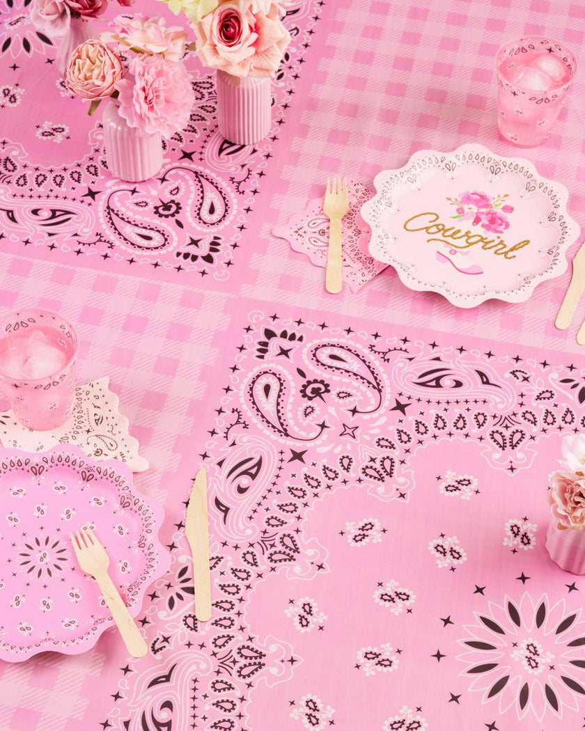 Cowgirl Tablecloth - washable tablecloth