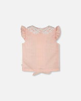 Sleeveless Shirt With Crochet Collar