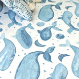 Caspian Whale Cotton Fitted Crib Sheet